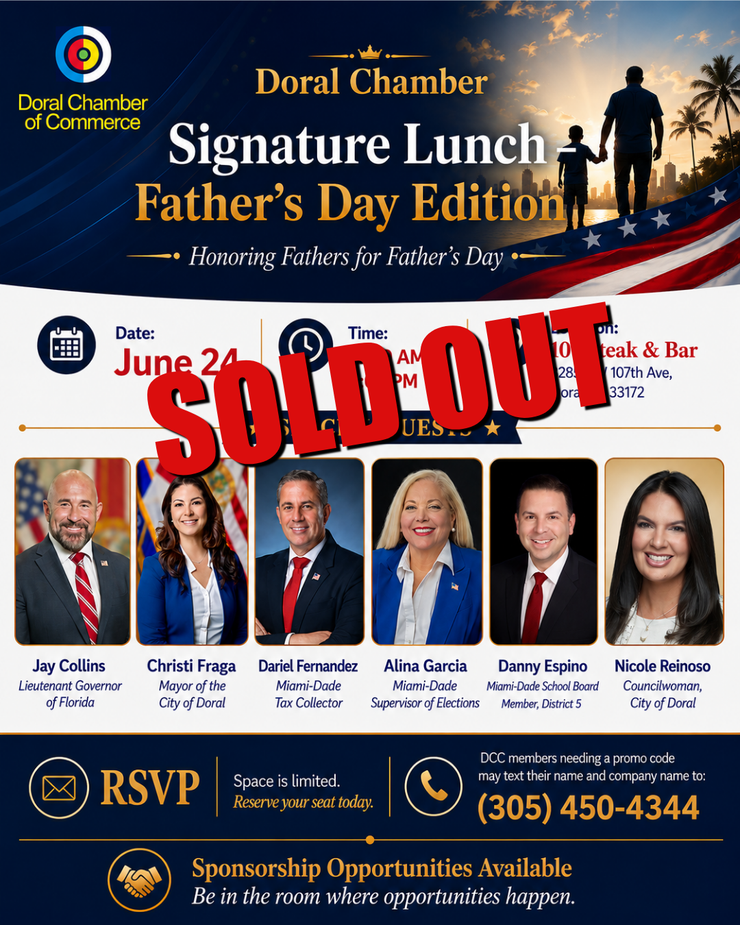 Doral Chamber Signature Lunch Father's Day Edition
