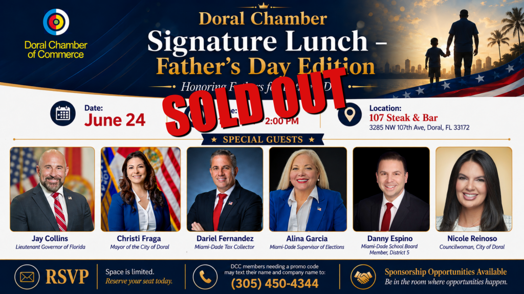 Doral Chamber Signature Lunch Father's Day Edition