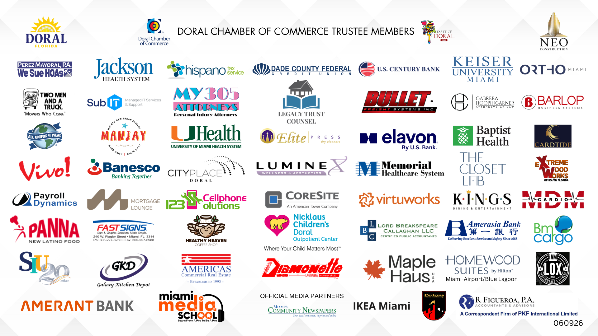 Doral Chamber Trustee Banner 060926