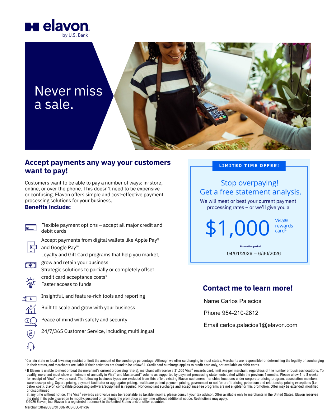 Elavon By Us Bank A Better Way To Get Paid Exclusive For Chamber Members