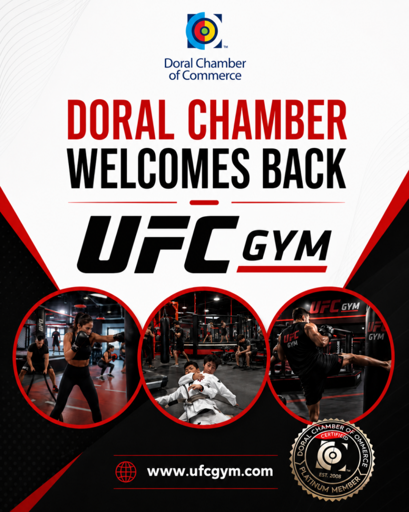 Doral Chamber of Commerce Proudly Welcomes Back UFC GYM as a Platinum Member.