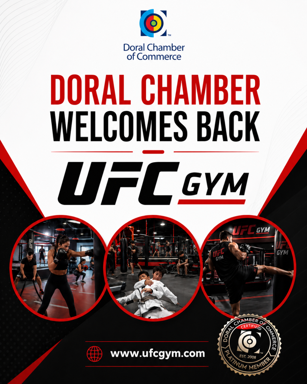 Doral Chamber of Commerce Proudly Welcomes Back UFC GYM as a Platinum Member.