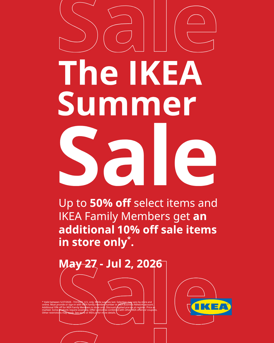 IKEA Save up to 50% at IKEA Miami's Summer Sale!