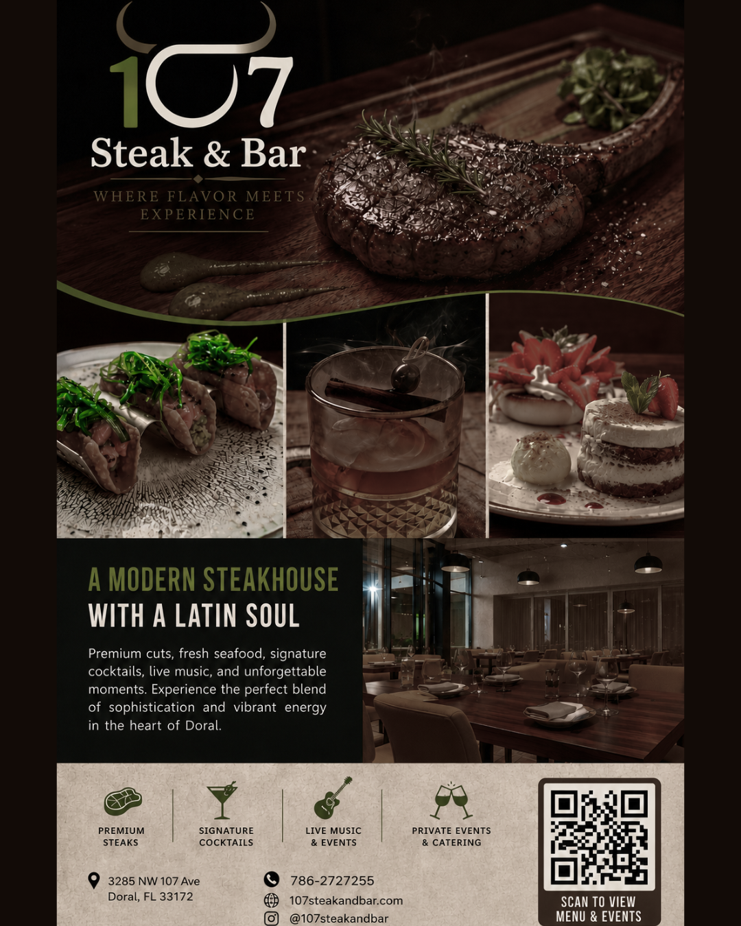 107 Steak & Bar Eat . Drink . Celebrate