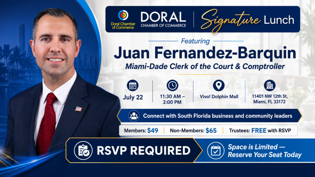 Doral Chamber Signature Lunch with Juan Fernandez-Barquin at Vivo! Dolphin Mall