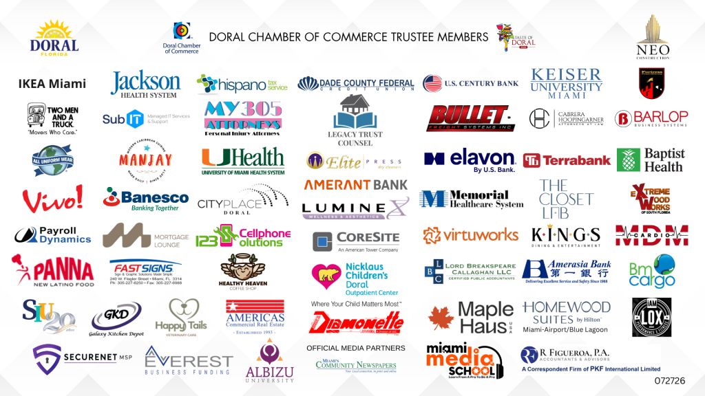 Doral Chamber Trustee Banner 072726