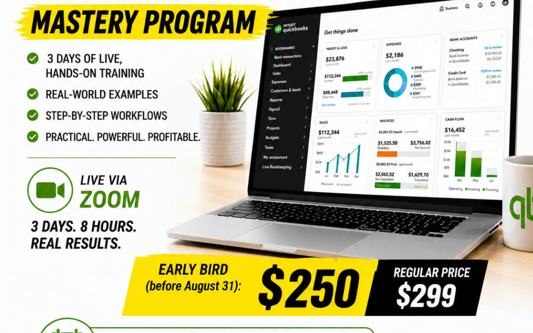 QuickBooks Online & Bookkeeping 8-Hour Mastery Program