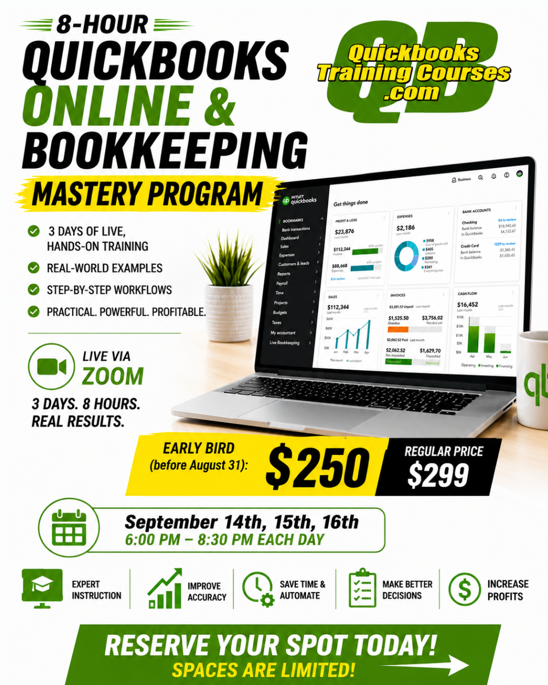 QuickBooks Online & Bookkeeping 8-Hour Mastery Program