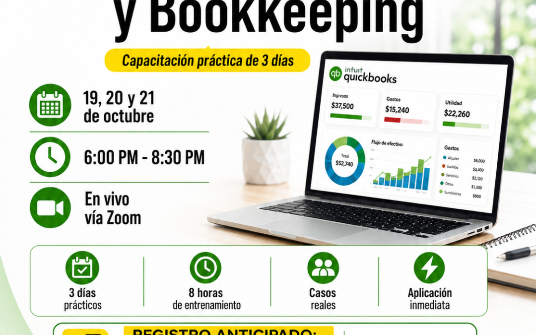 Programa Intensivo de 8 Horas de QuickBooks Online y Bookkeeping.