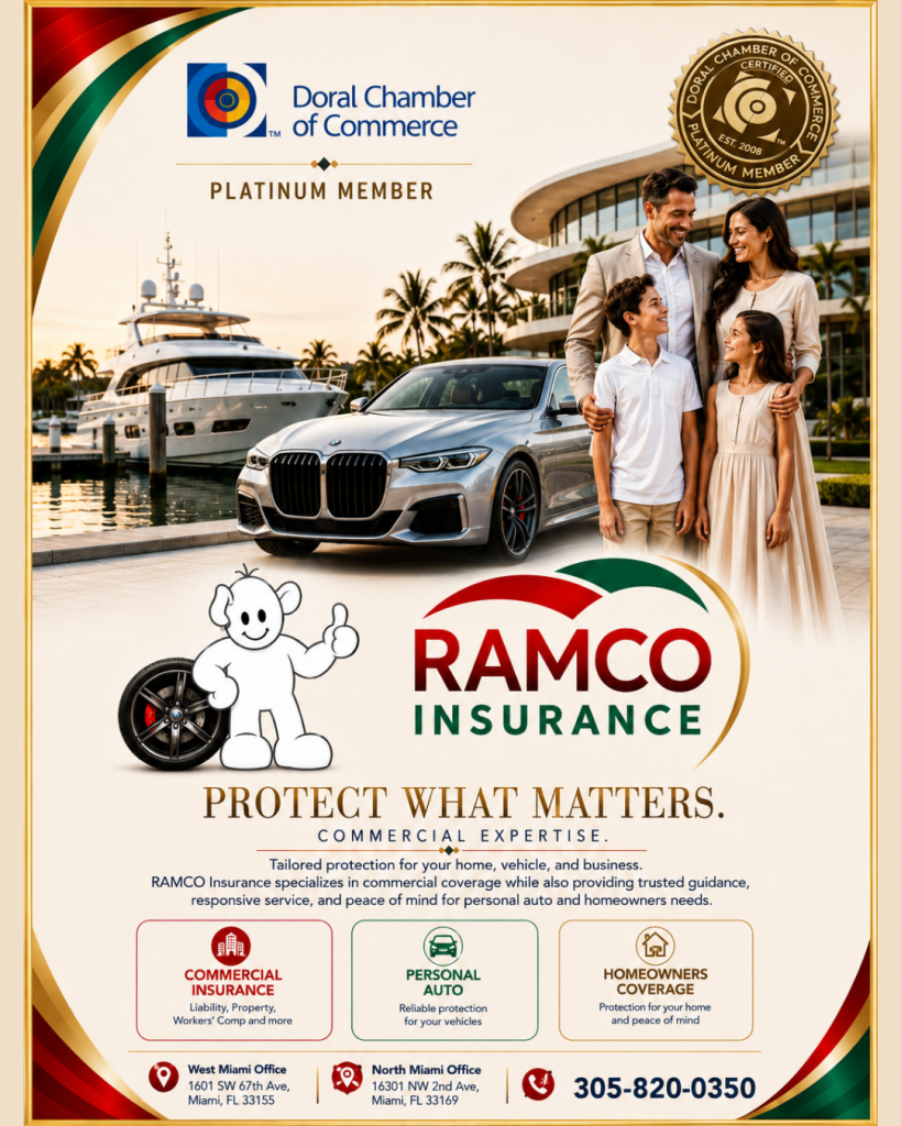 Doral Chamber of Commerce Proudly Welcomes Ramco Insurance Agency as a Platinum Member.