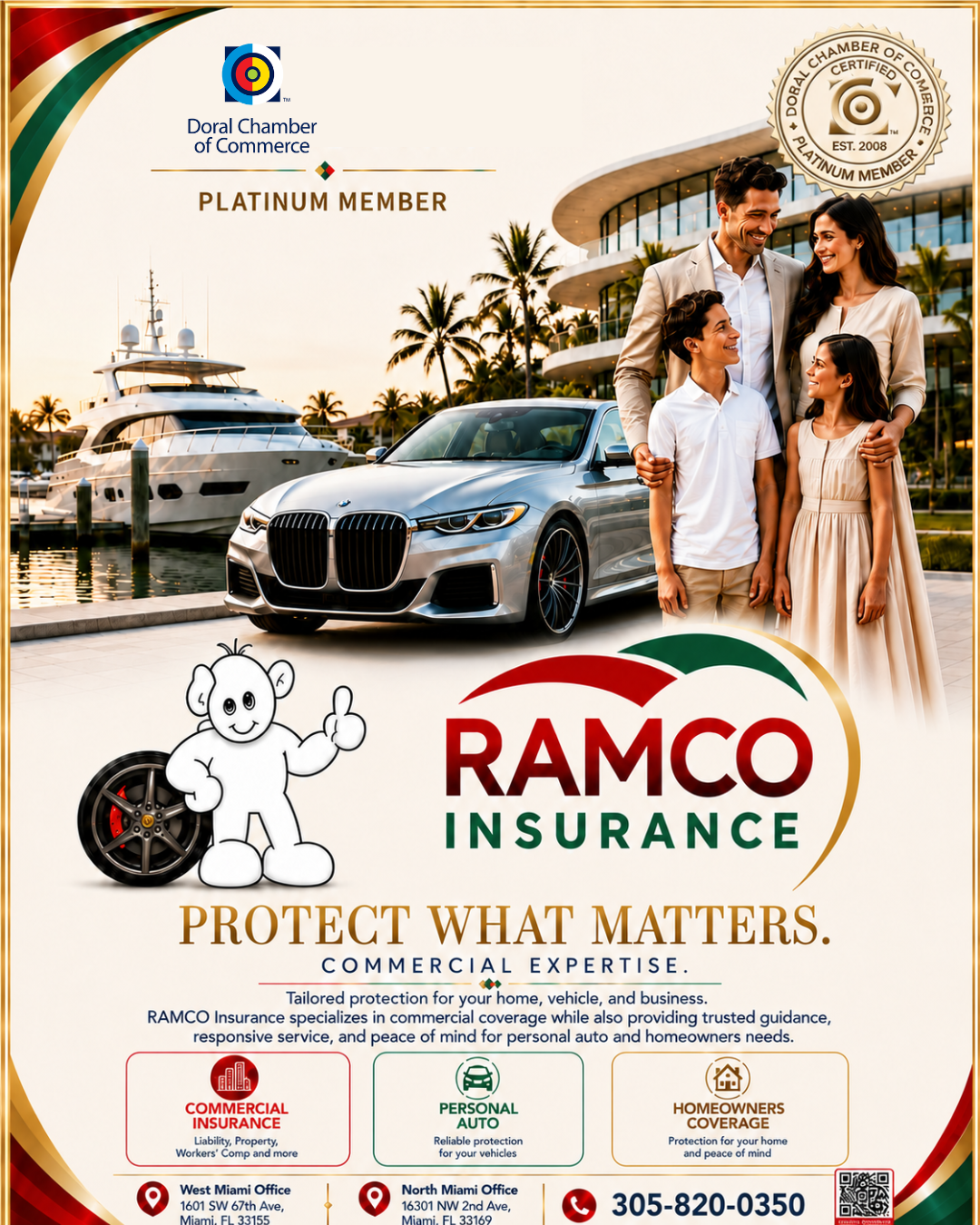 Doral Chamber of Commerce Proudly Welcomes Ramco Insurance Agency as a Platinum Member.