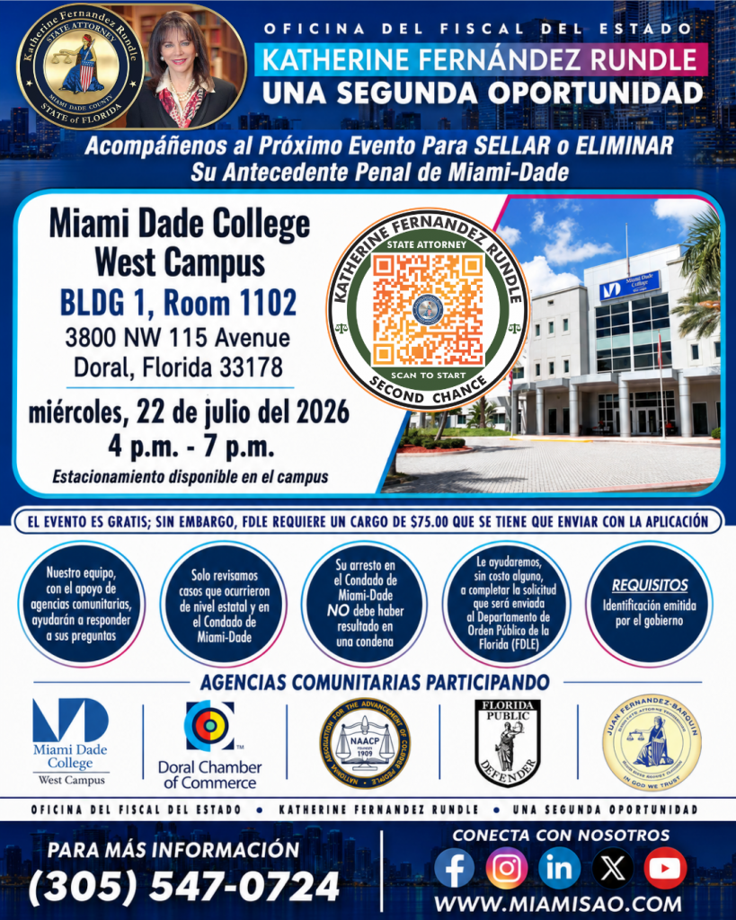 Programa Second Chance en Doral: Ayuda para Sellar o Eliminar Arrestos Elegibles