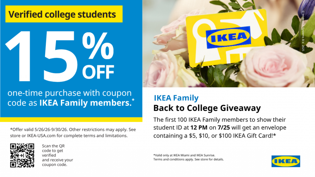 IKEA Win a $100 IKEA Gift Card at IKEA Miami!*