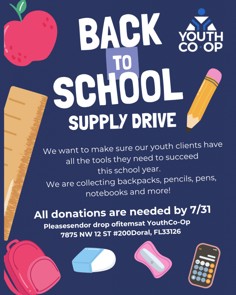 Youth Co-Op, Inc. Join Us in Helping Students Start the School Year Strong