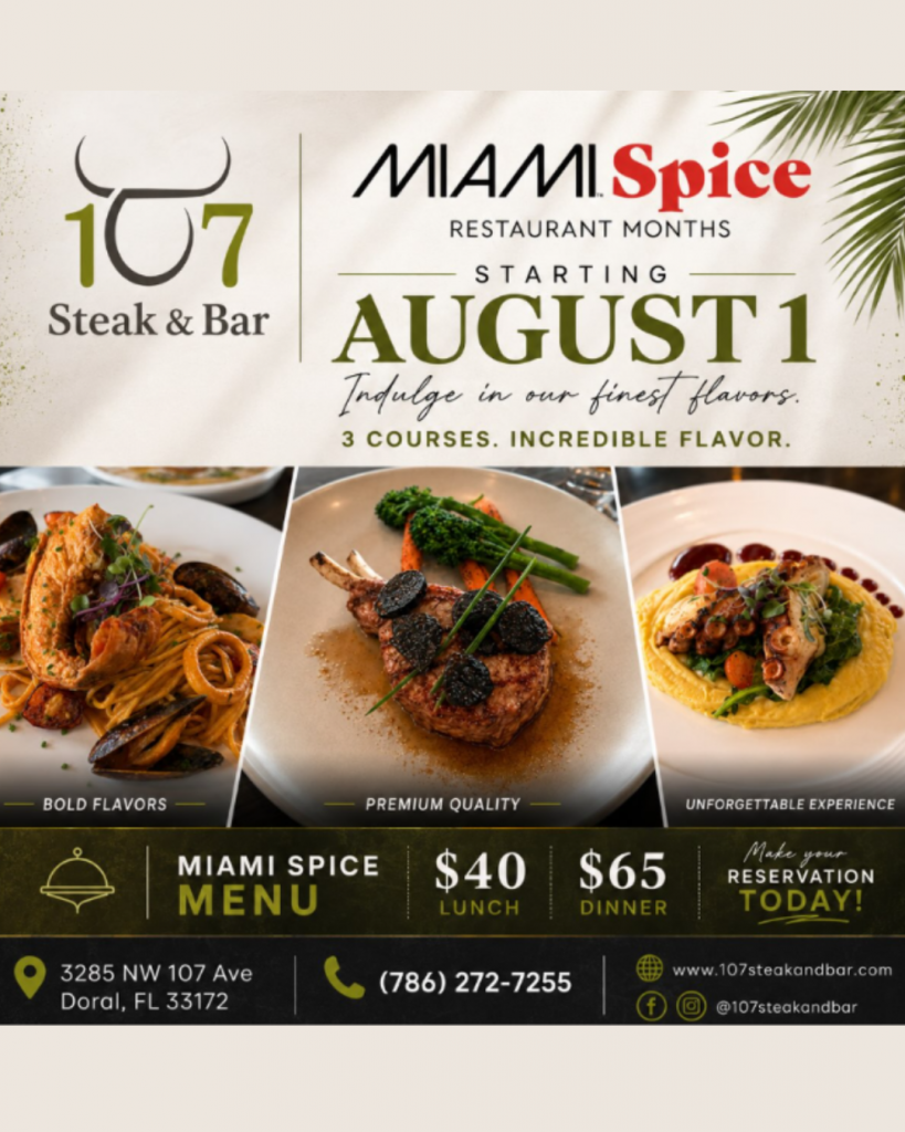 107 Steak & Bar ✨ Miami Spice is back at 107 Steak & Bar! ✨