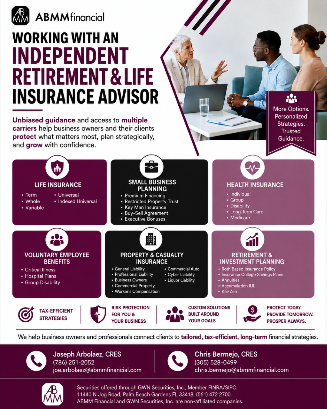 Working with an Independent Retirement & Life Insurance Advisor