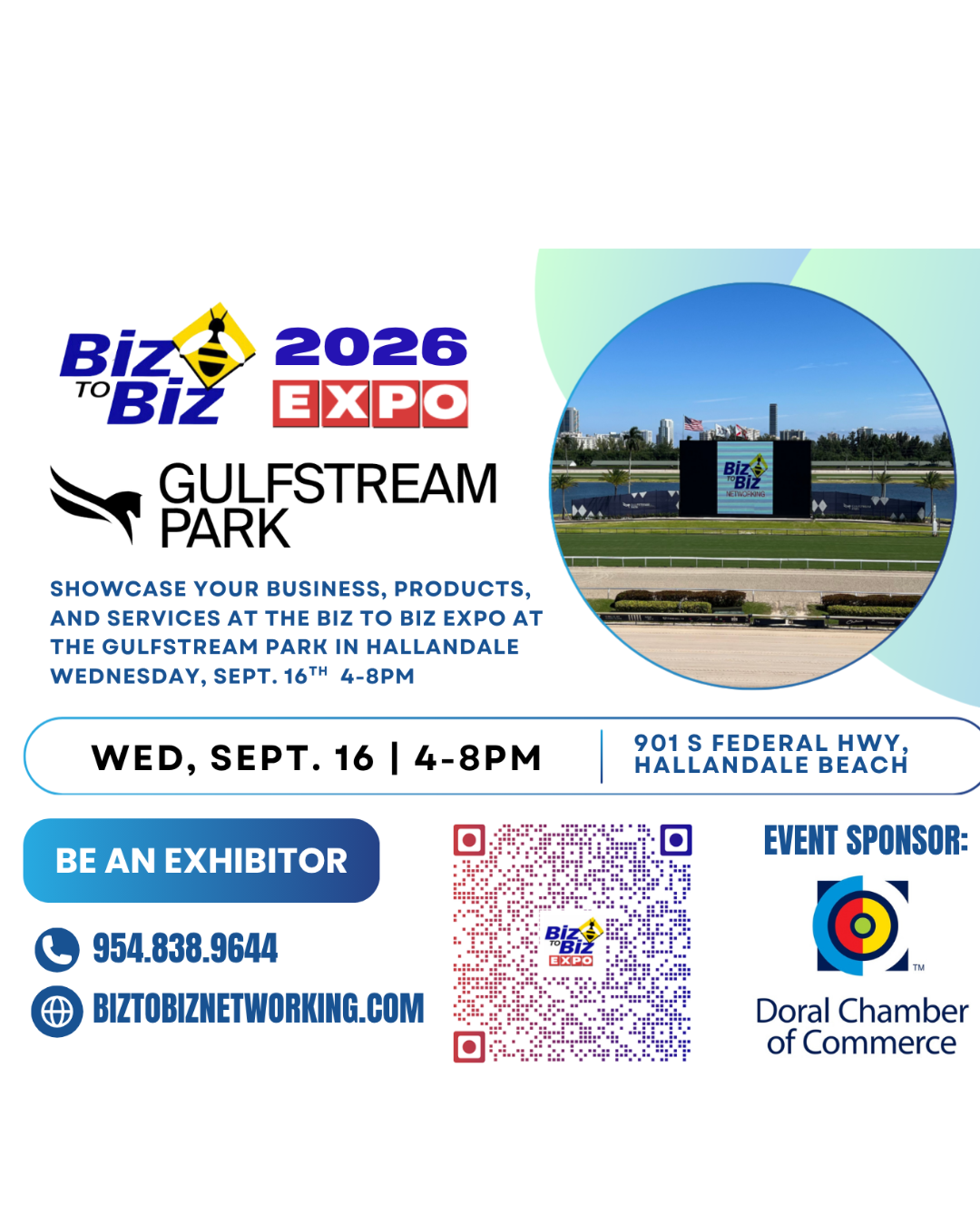 Biz To Biz Business Expo ﻿at the Gulfstream Park September 16th