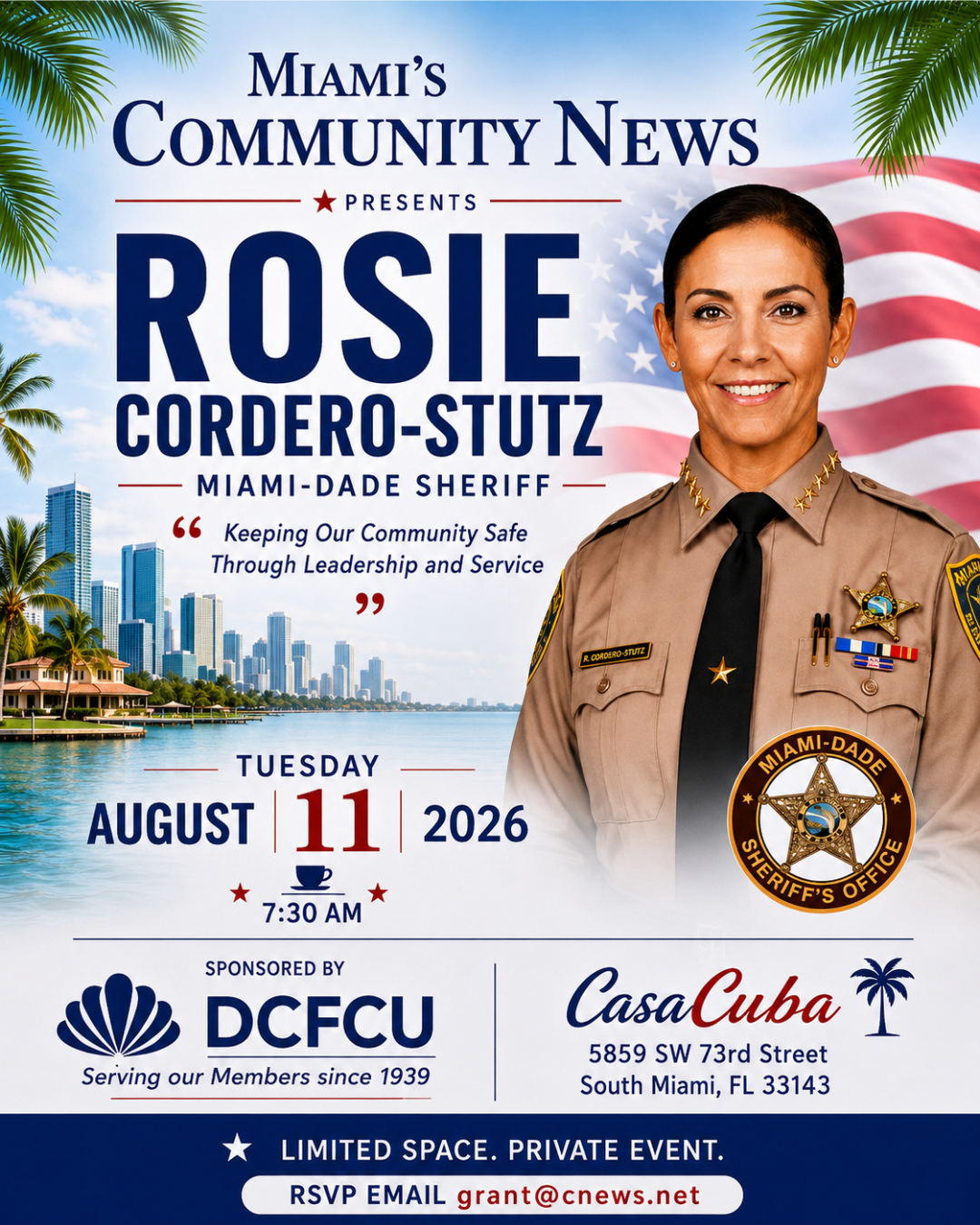 Breakfast at CasaCuba with Miami-Dade Sheriff Rosie Cordero-Stutz