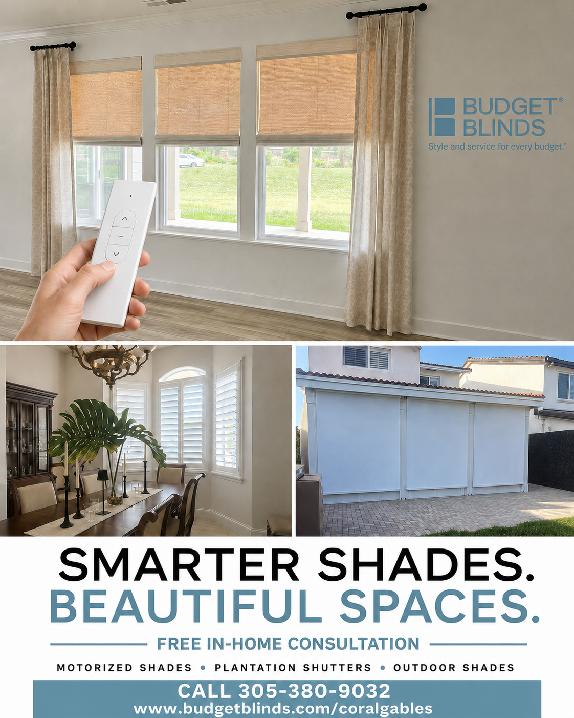 Budget Blinds of Coral Gables Smarter Shades and Beautiful Spaces Start Here