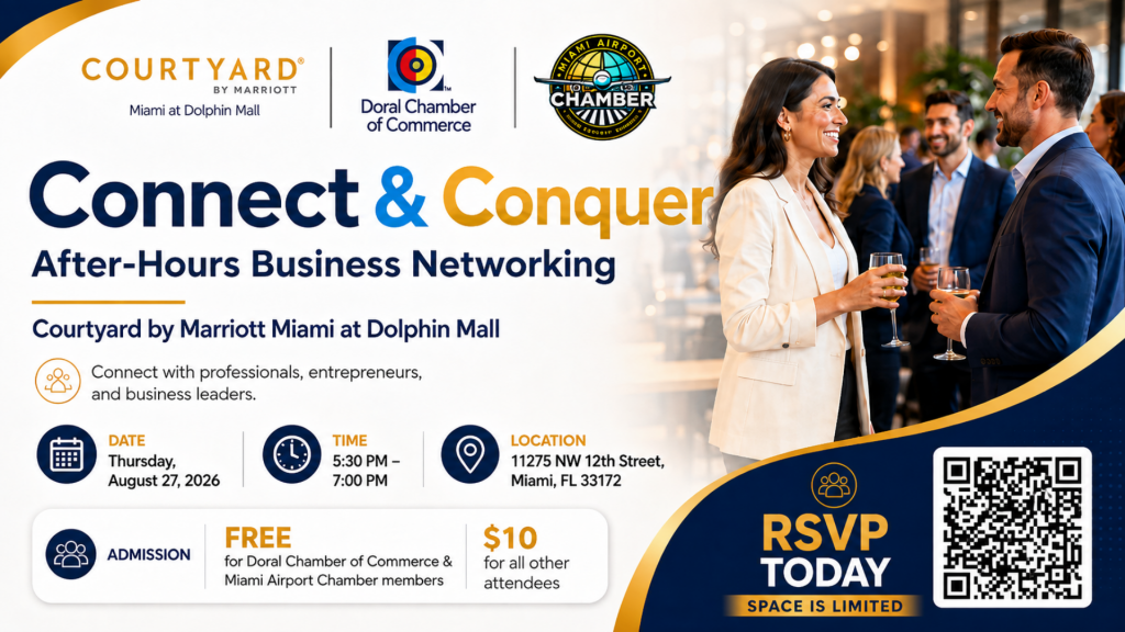 Connect & Conquer: After-Hours Business Networking at Courtyard by Marriott Miami at Dolphin Mall
