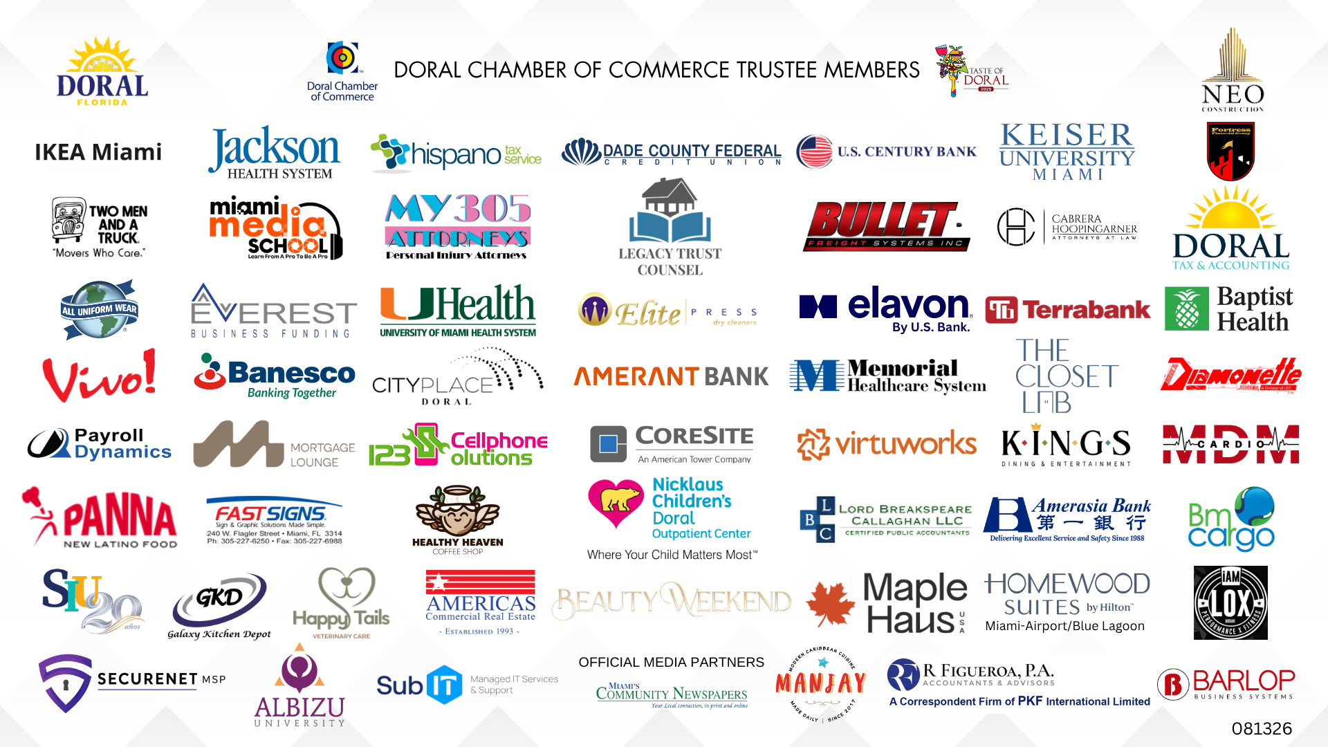 Doral Chamber Trustee Banner 081326