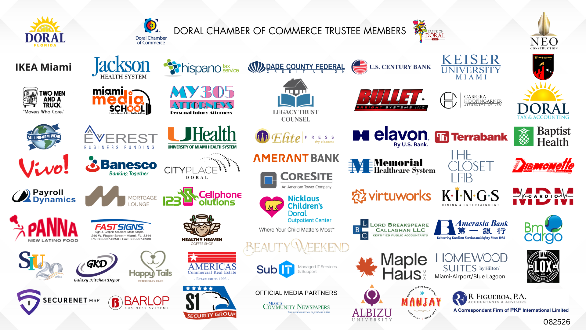 Doral Chamber Trustee Banner 082526