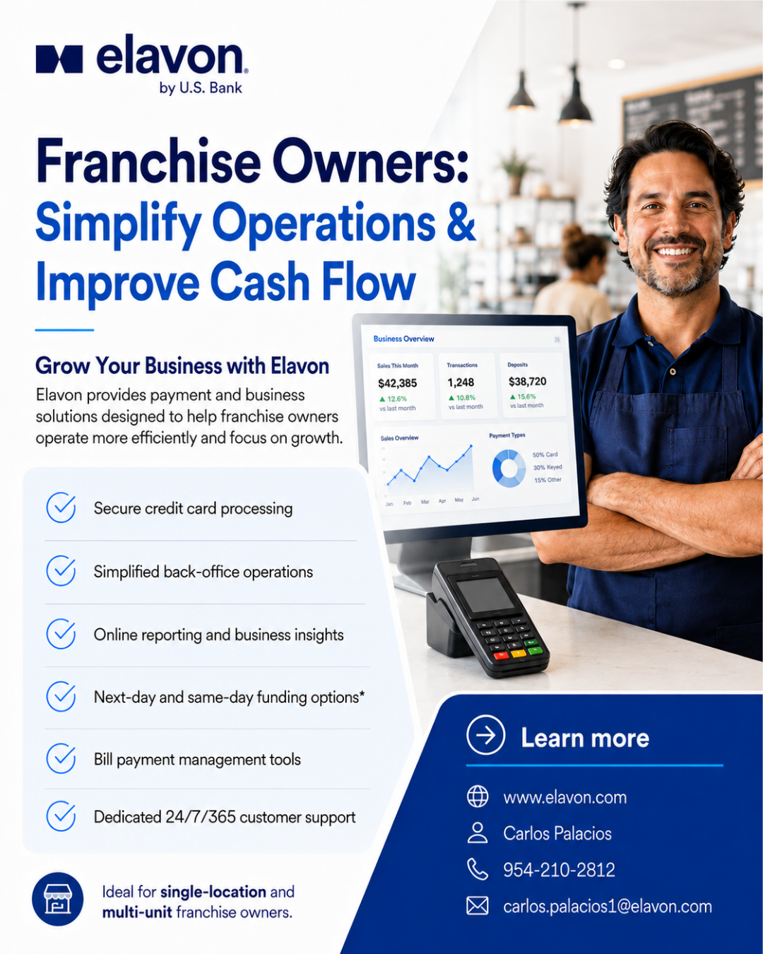 Grow Your Franchise with Elavon by U.S. Bank: Simplify Operations & Improve Cash Flow