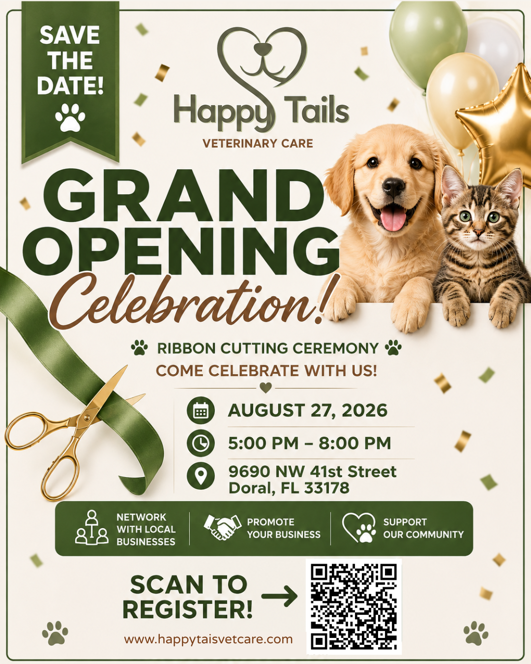 Grand Opening Celebration & Ribbon-Cutting | Happy Tails Veterinary Care