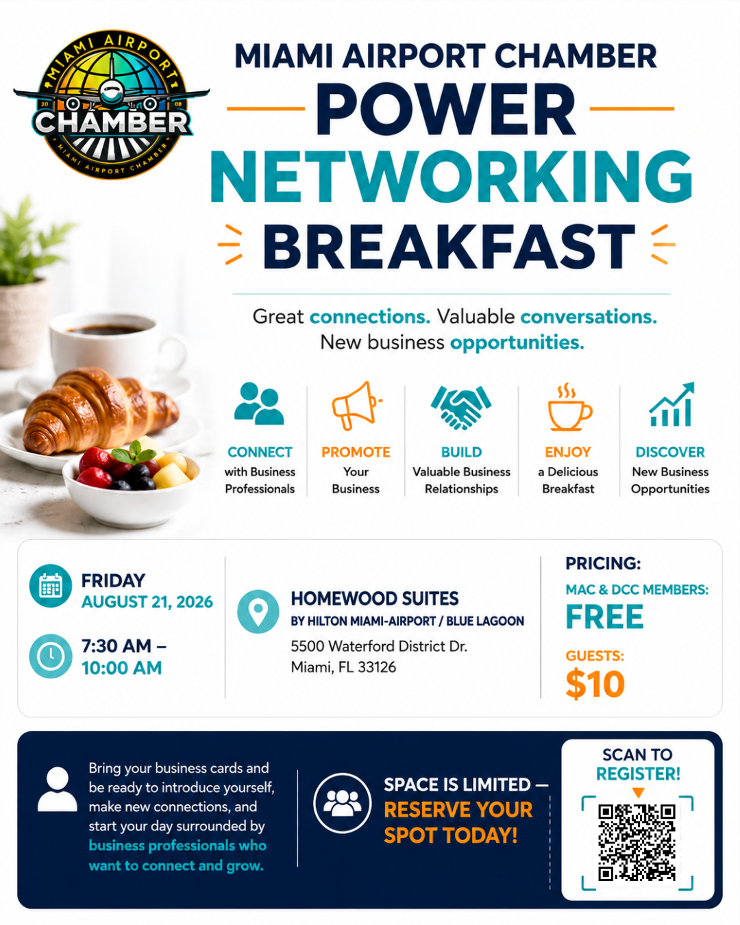 Miami Airport Chamber Power Networking Breakfast – August 21