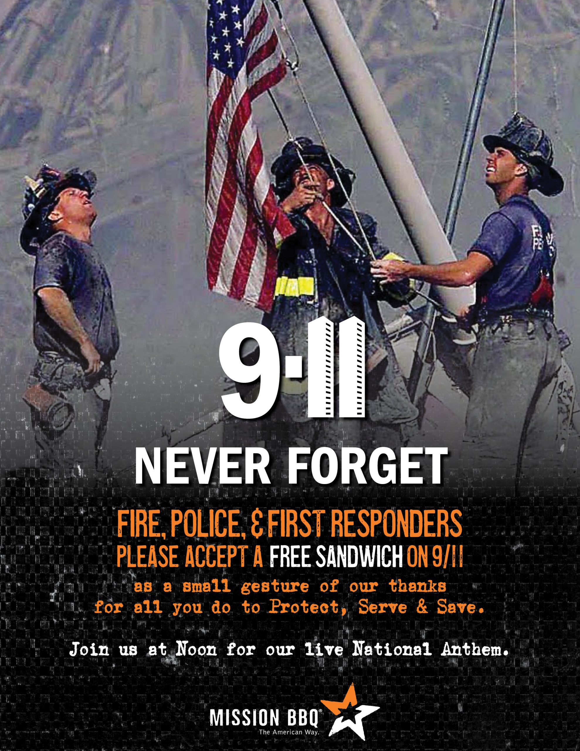 Mission BBQ 9/11 Never Forget