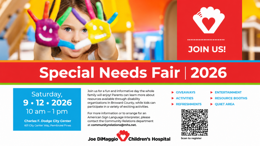 Joe DiMaggio Children’s Hospital 2026 Special Needs Fair – A Day of Resources, Activities & Family Fun