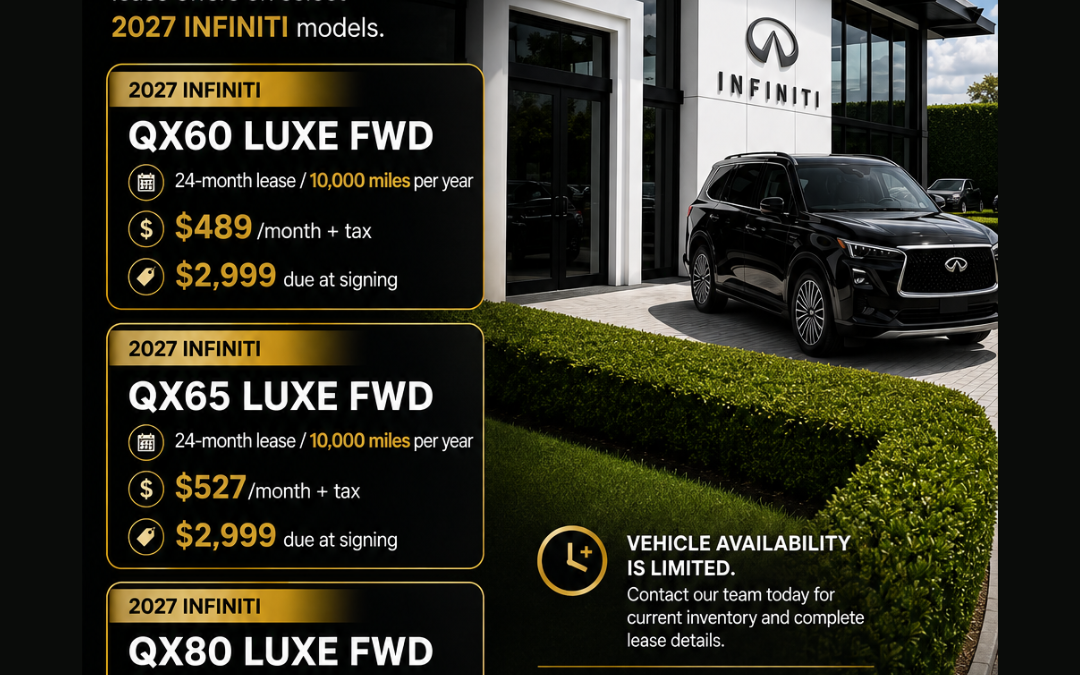 Ocean Infiniti Doral  August lease specials
