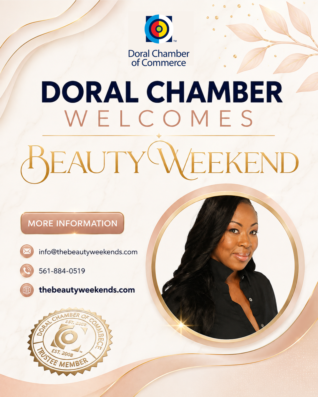 Doral Chamber of Commerce Proudly Welcomes The Beauty Weekends as a Trustee Member.