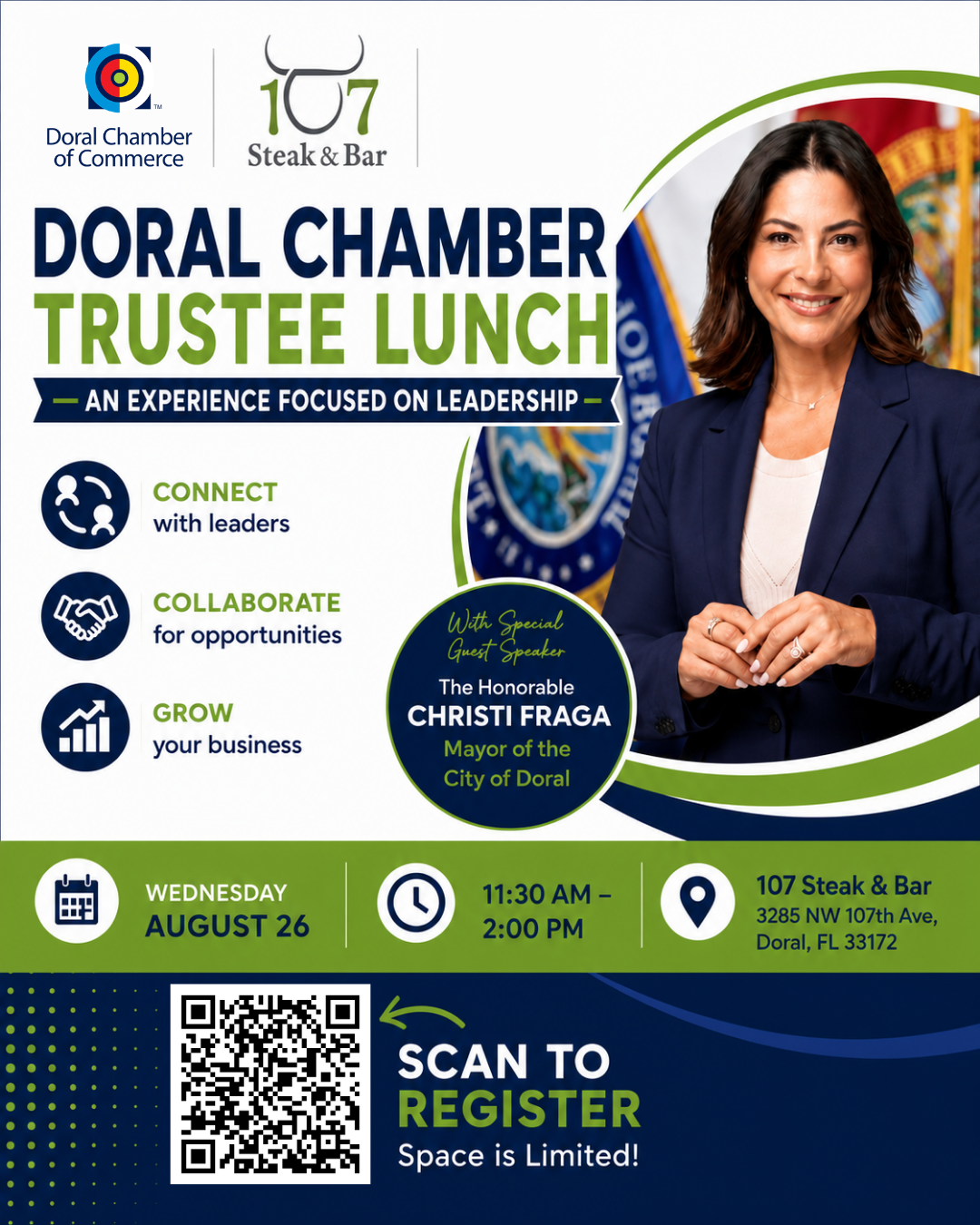 Doral Chamber Trustee Networking Lunch at 107 Steak & Bar