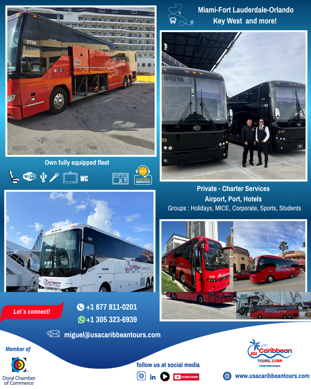 USA Caribbean Tours Transportation Company Need Transportation? Contact Us!