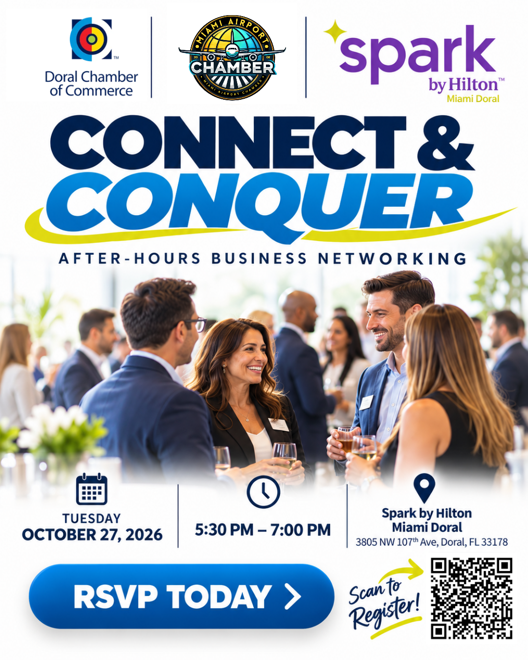 Connect & Conquer: After-Hours Business Networking at Spark by Hilton Miami Doral