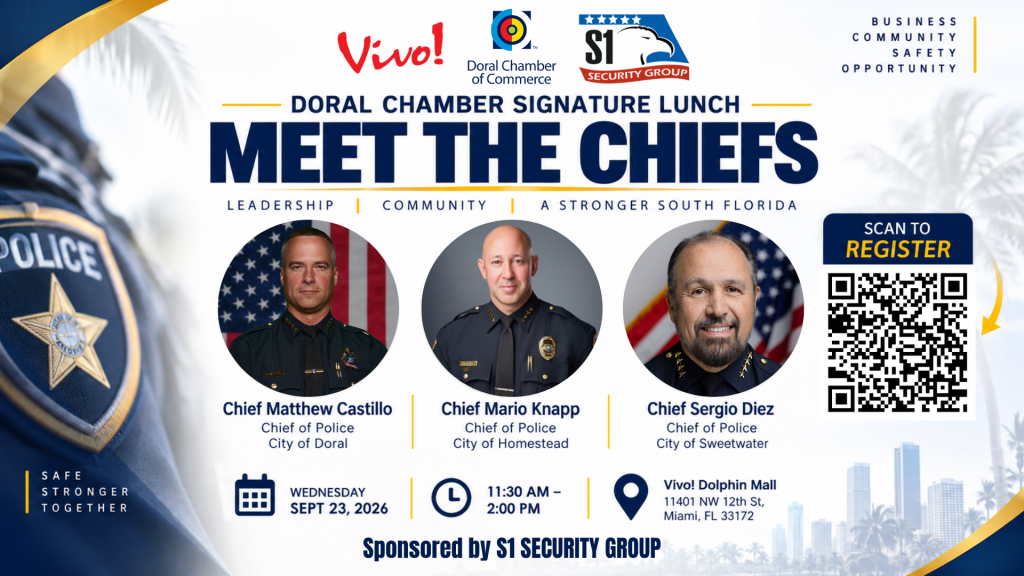 Doral Chamber Signature Lunch – Meet the Chiefs: Leadership, Safety & Business Connections