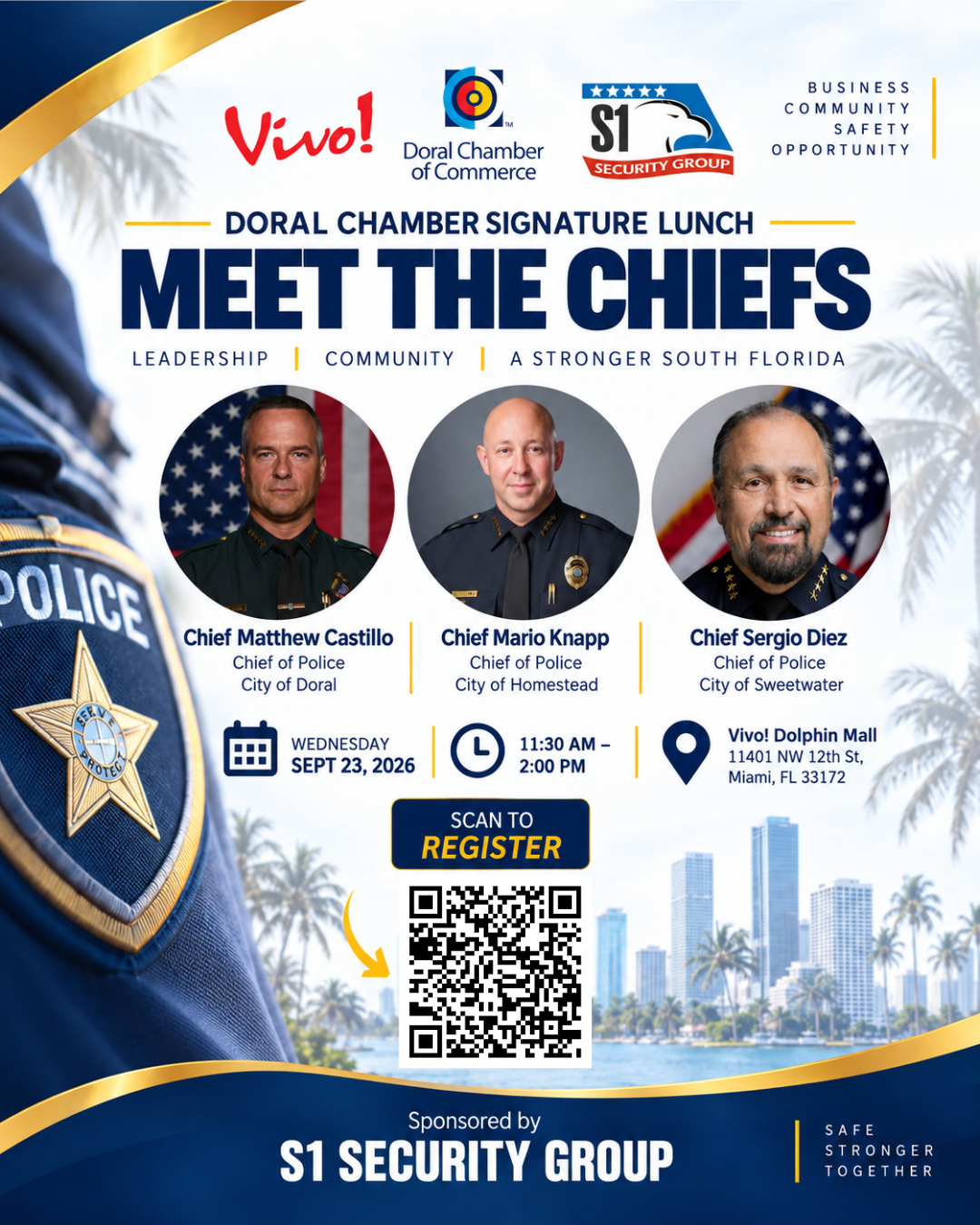 Doral Chamber Signature Lunch – Meet the Chiefs: Leadership, Safety & Business Connections