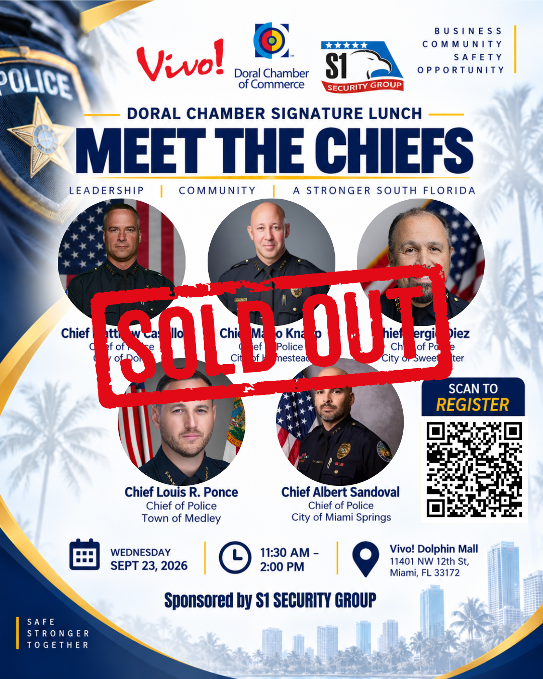 Doral Chamber Signature Lunch – Meet the Chiefs: Leadership, Safety & Business Connections