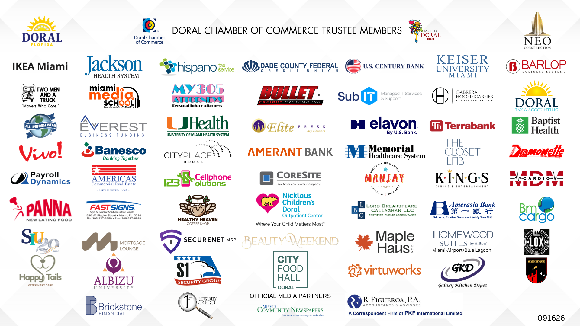 Doral Chamber Trustee Banner 091626