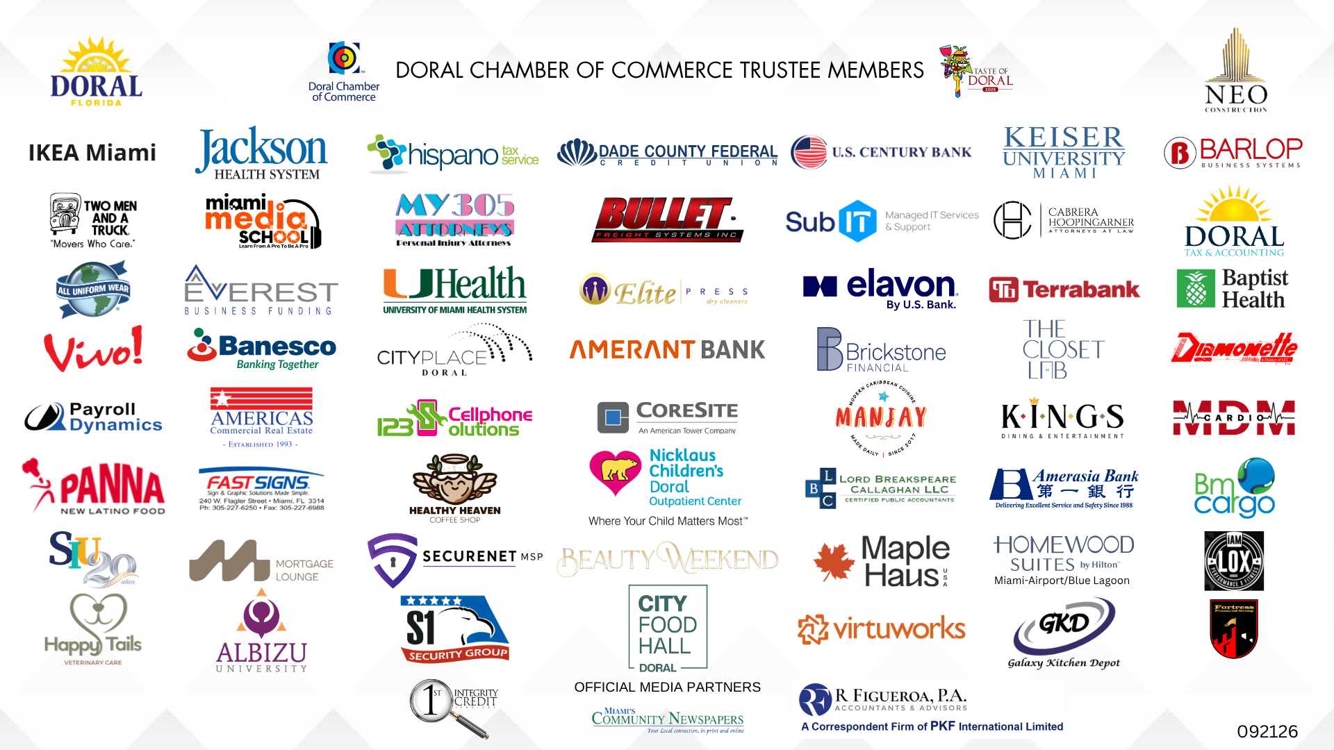 Doral Chamber Trustee Banner 092126