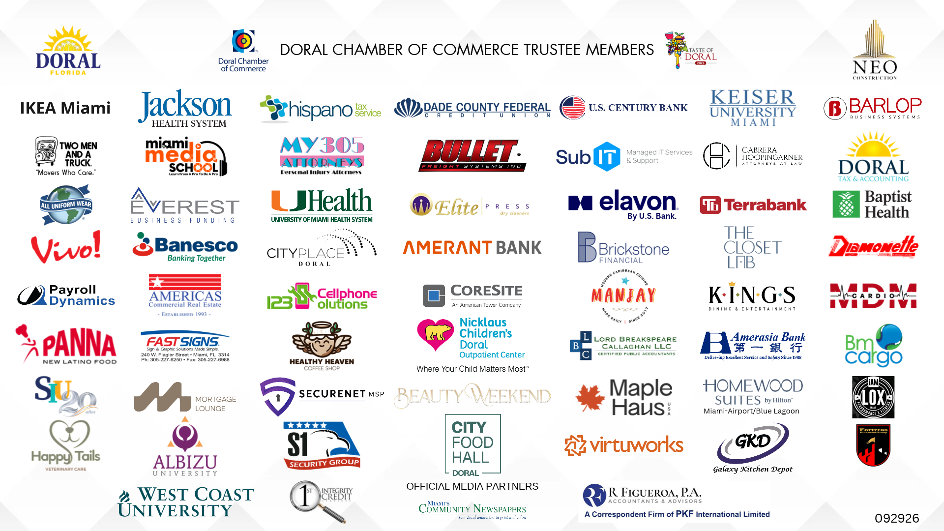 Doral Chamber Trustee Banner 092926