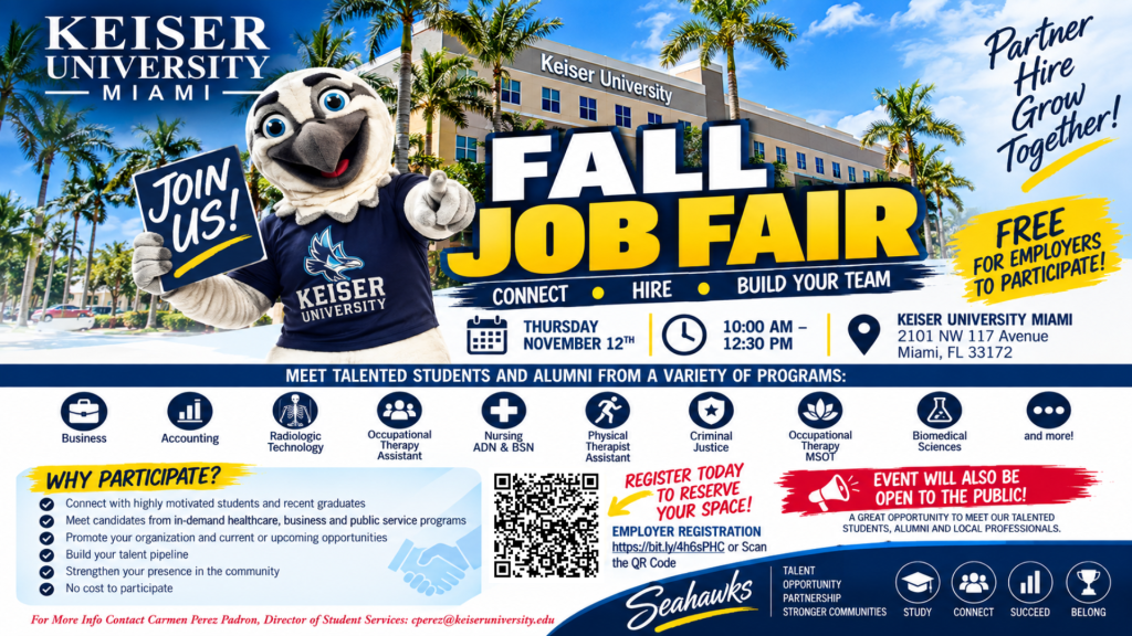 Keiser University Miami Fall Job Fair 2026 – Employers Invited