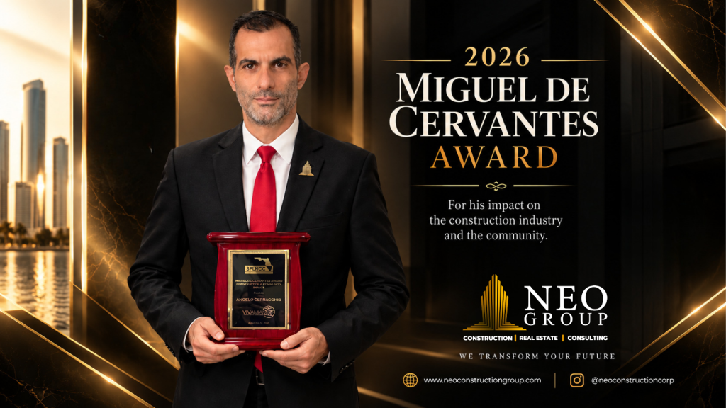 Neo Construction Corp Received the Miguel de Cervantes Award!