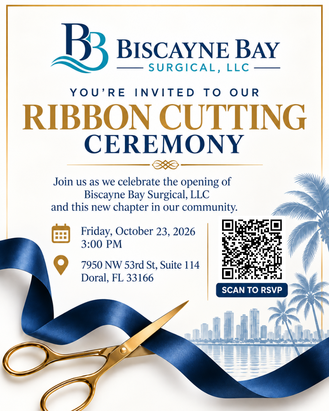 Join Us for the Biscayne Bay Surgical, LLC Ribbon Cutting Ceremony – October 23