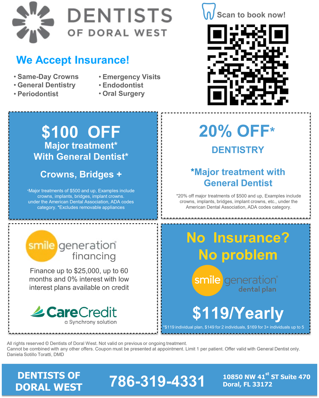 Dentists of Doral West Give Your Smile the Care It Deserves!