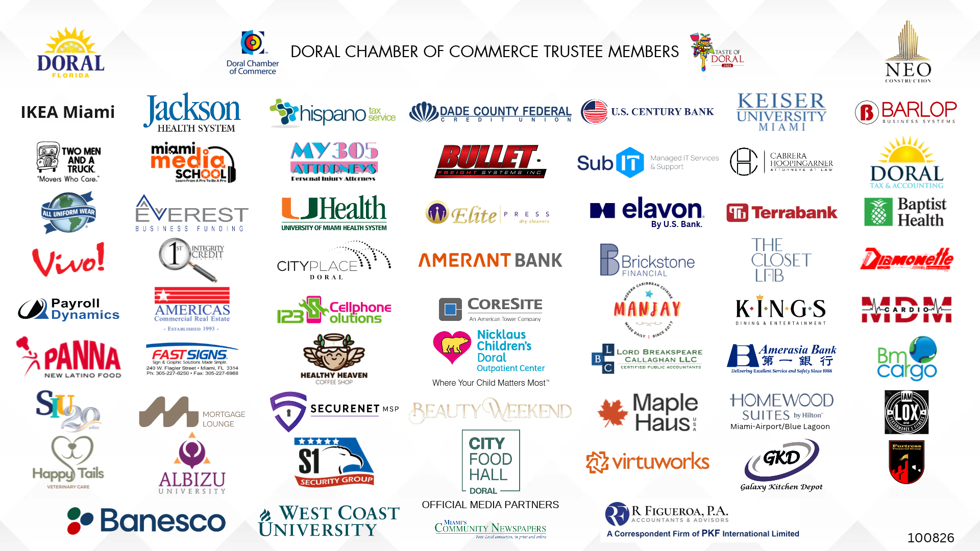 Doral Chamber Trustee Banner 100826