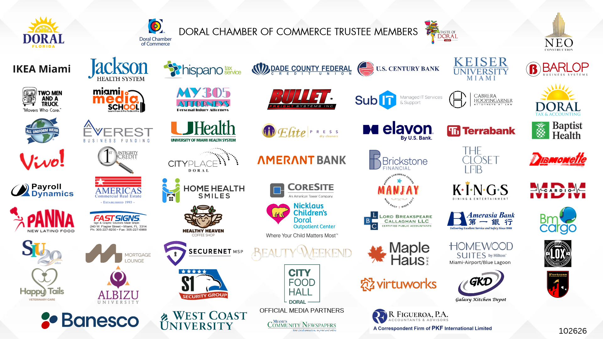 Doral Chamber Trustee Banner 102626