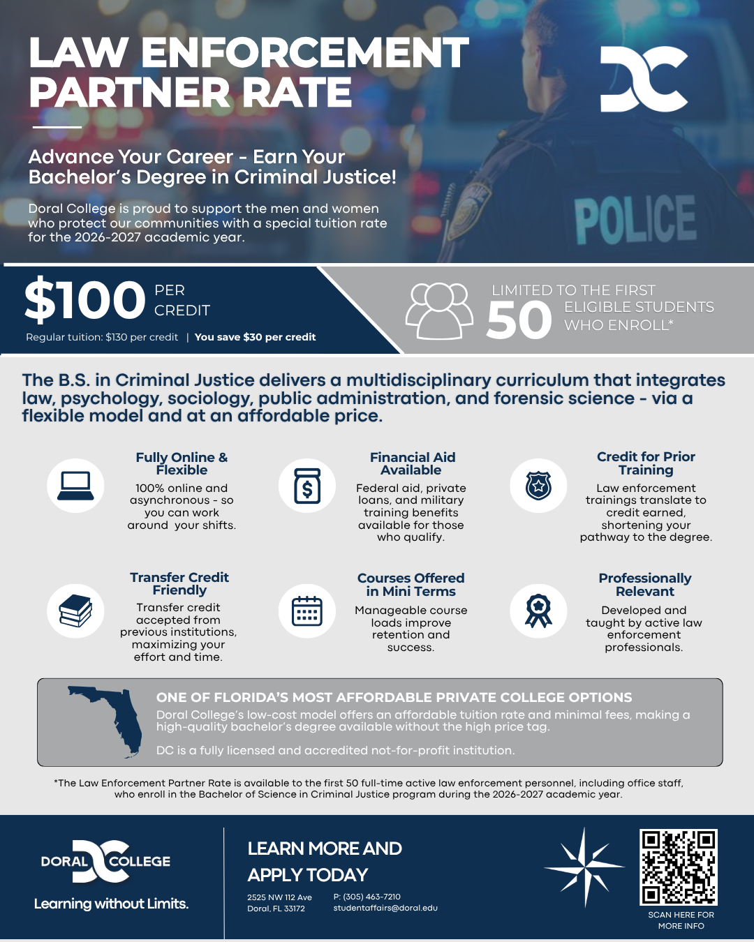 Doral College Law Enforcement Partner Rate