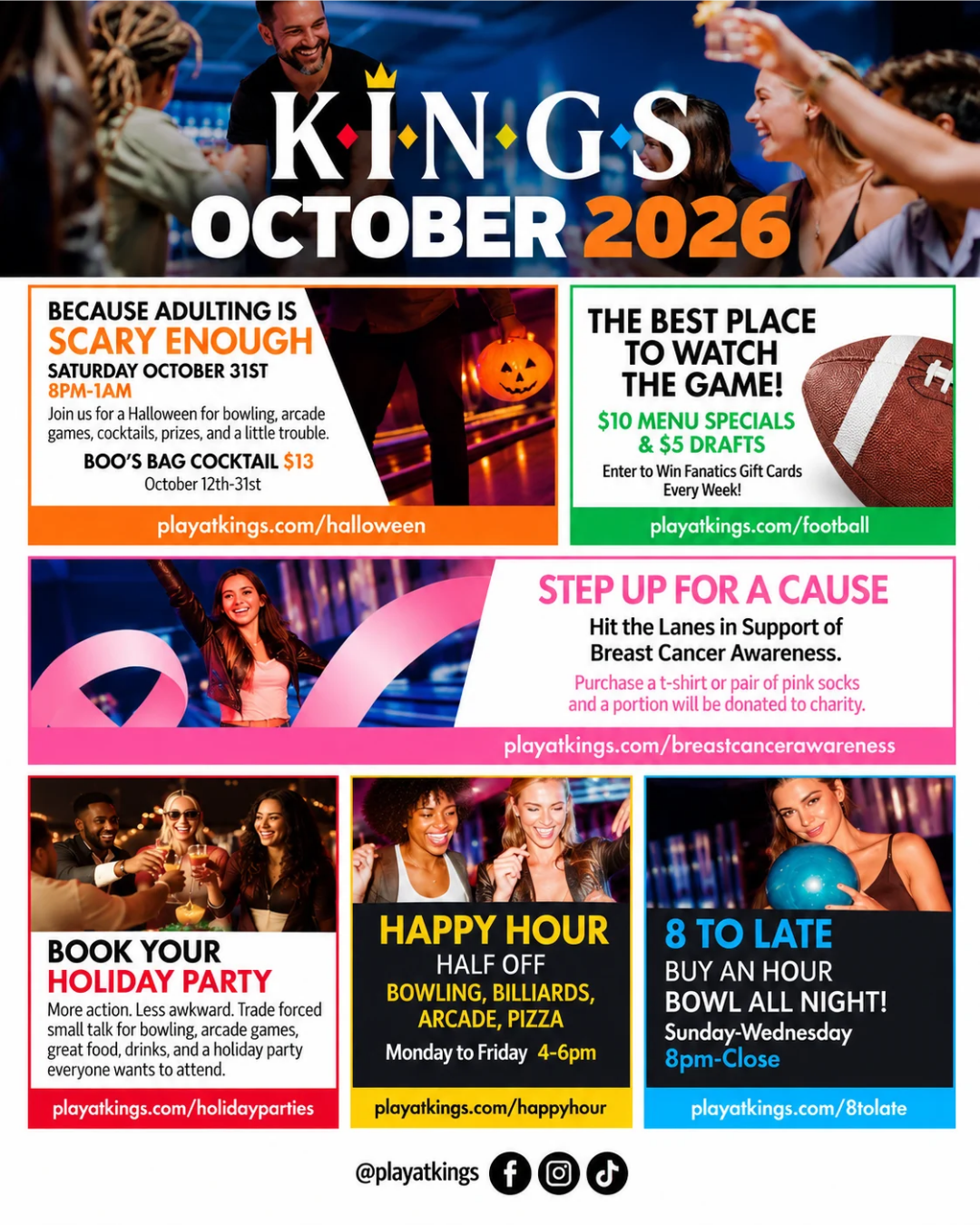 October Fun Is Here at Kings Dining & Entertainment!